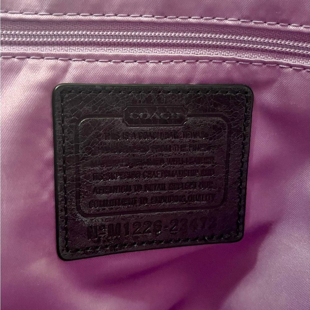 Coach Poppy Metallic Signature Tote Bag - Picture 7 of 7